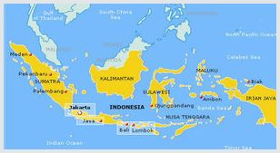 Индонезию на карте мира